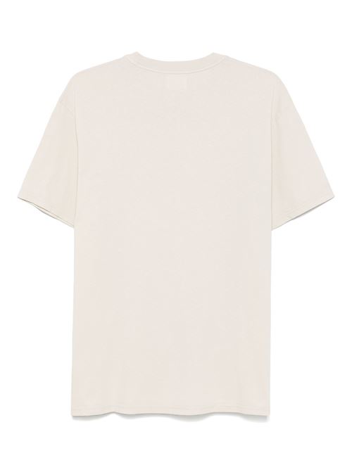 Ecru logo print t-shirt MARANT | TS0149HAC1N04H23EC