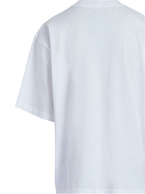 White organic cotton T-shirt with Mini Marni logo. MARNI | HUMU0223P1USCS87LOW01