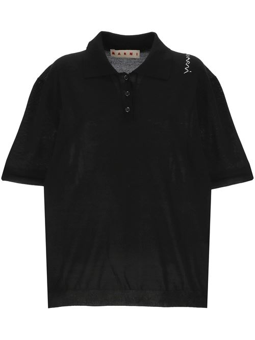 Black polo MARNI | POMD0044E0UFZ62600N99