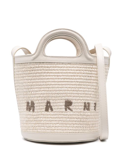 White leather raffia bag MARNI | SCMP0056Q1P386000W12