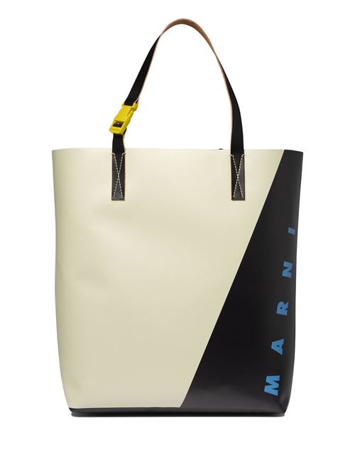 Tribeca Shopping Bag bianca e nera MARNI | SHMQ0037A2P7948ZO824