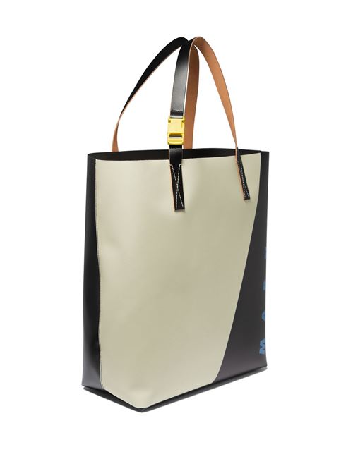 Tribeca Shopping Bag bianca e nera MARNI | SHMQ0037A2P7948ZO824