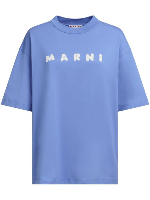 T-shirt con logo Marni Scribbled MARNI | THJET49P13USCX42SLB26