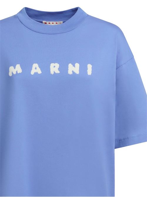 T-shirt con logo Marni Scribbled MARNI | THJET49P13USCX42SLB26