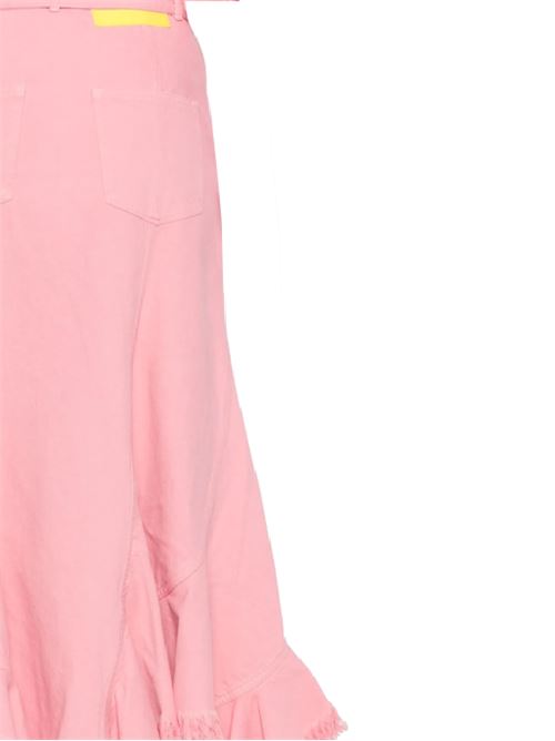 Midi fit and flare skirt with embellishment belt MARQUESALMEIDA | RST25SK0196DRLPKPINK