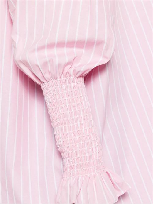 Stripe xxl shirt with smock cuffs MARQUESALMEIDA | RST25TP0630SHTPKPINK