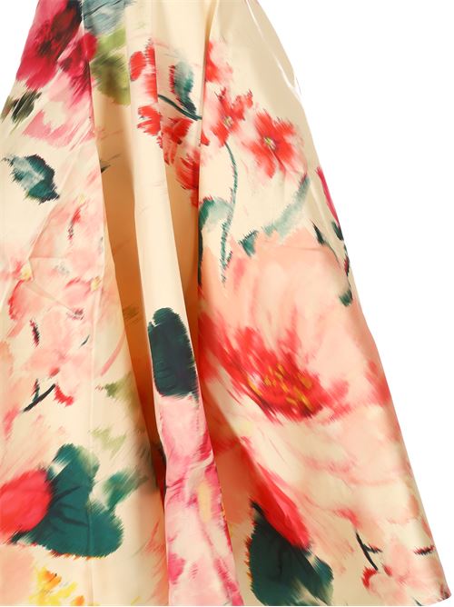 Gonna a vita alta in raso pesante stampato MARQUESALMEIDA | SS25SK0208MKPRBGBEIGE