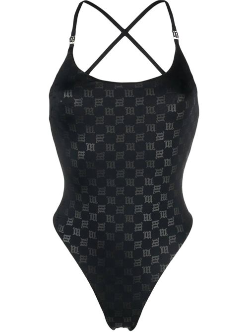 One-piece swimsuit with monogram MISBHV | 022W656BLACK