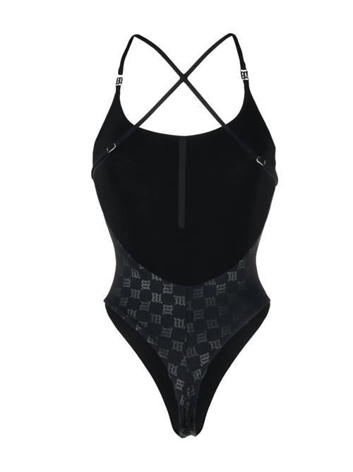 One-piece swimsuit with monogram MISBHV | 022W656BLACK