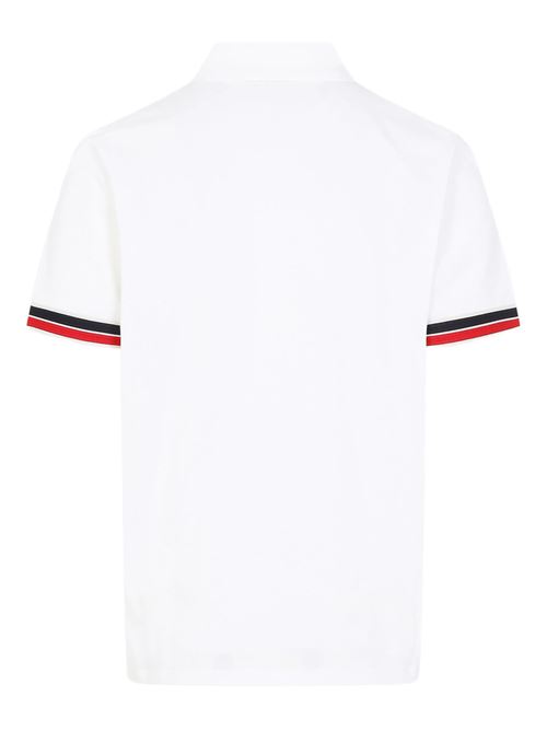 Pique Cotton Polo with Striped Hem Moncler | 918A000-2089A16034