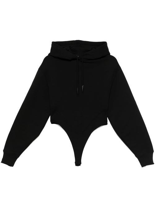 Black  hoodie bodysuit MUGLER | 25P3BO025660181999