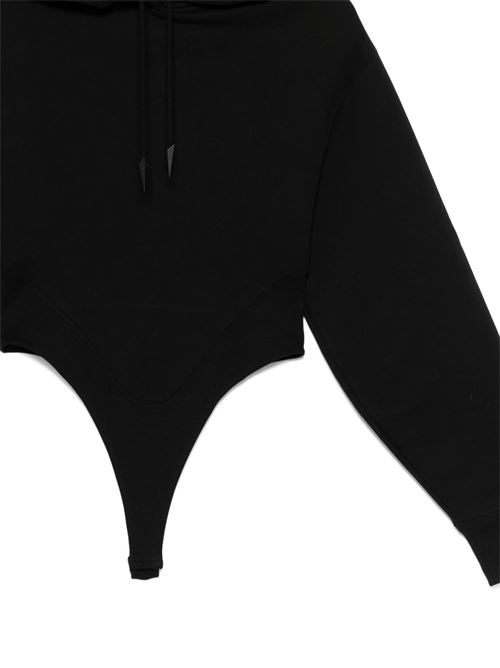 Black  hoodie bodysuit MUGLER | 25P3BO025660181999