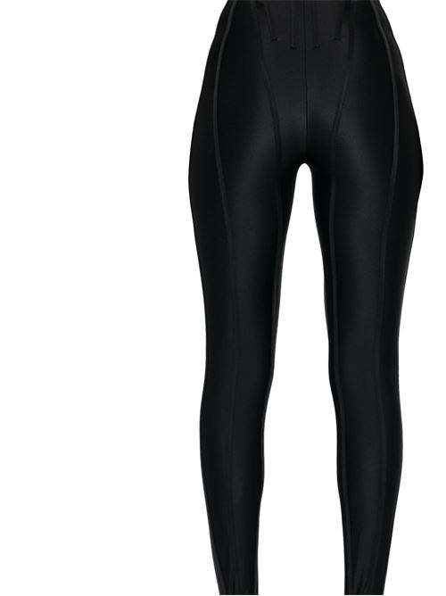 Black corseted leggings MUGLER | 25P3PA04818421999