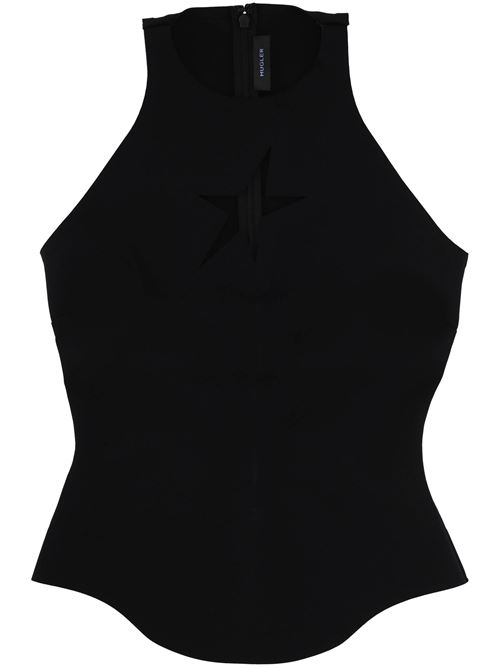 Top nero con stella MUGLER | 25P3TO07698591999