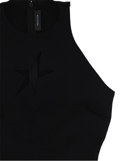 Black halter star top MUGLER | 25P3TO07698591999