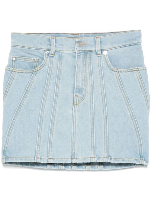 Blue spiral denim skirt MUGLER | 25P6JU05642426048