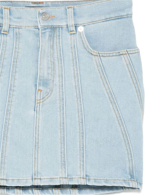 Blue spiral denim skirt MUGLER | 25P6JU05642426048