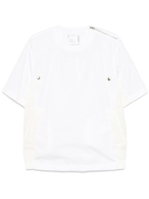 T-shirt with insert design SACAI | 25-03688M151