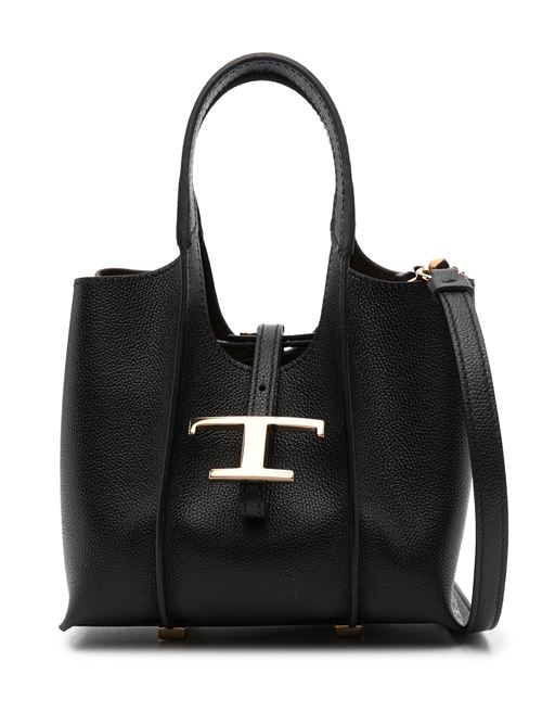 Black calf leather logo-buckle bag TODS | XBWTSBA0000Q8EB999