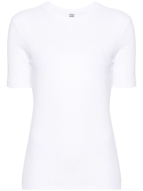 White crew-neck T-shirt TOTEME | 243WRT0411FB0094047