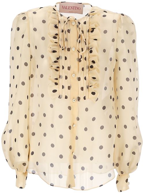 Polka dot silk shirt VALENTINO GARAVANI | 6B3AB79193H0AN