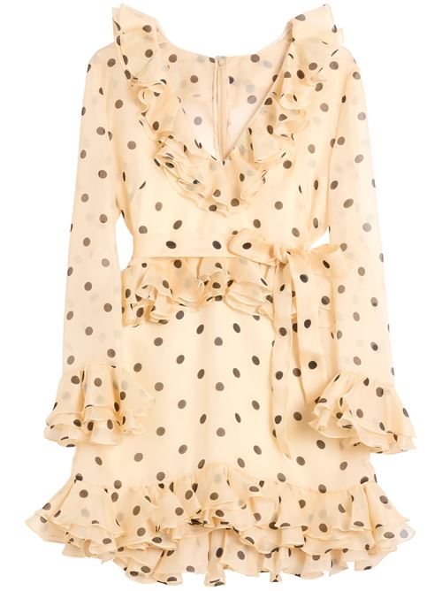 Short dress in Organza with Pois Spots print VALENTINO GARAVANI | 6B3VAF3793H0AN