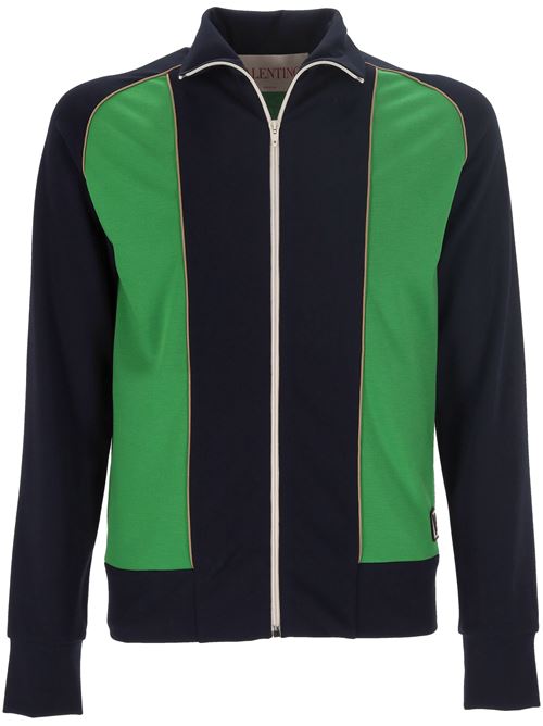 Grass green front zip sweatshirt VALENTINO GARAVANI | 6V3MF28TAQERGP