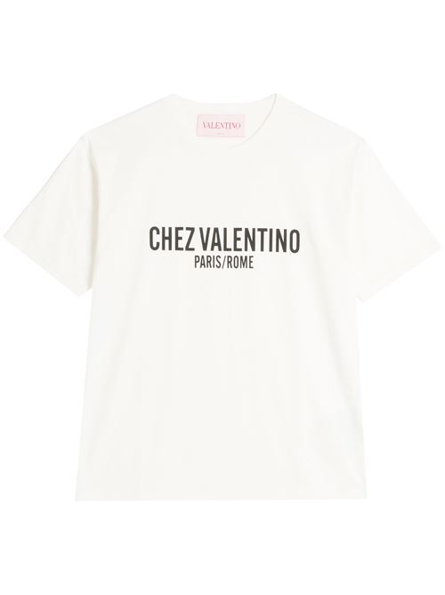 T-shirt with Chez Valentino print VALENTINO GARAVANI | 6V3MG16PAPGA03