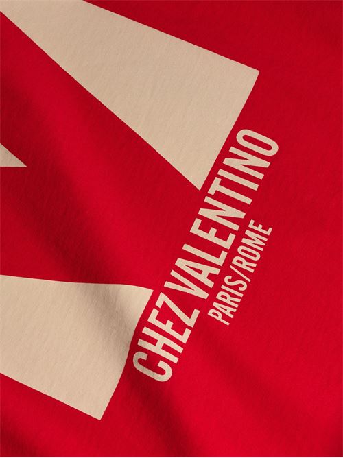 T-shirt con stampa Chez Valentino VALENTINO GARAVANI | 6V3MG16PAQ9157