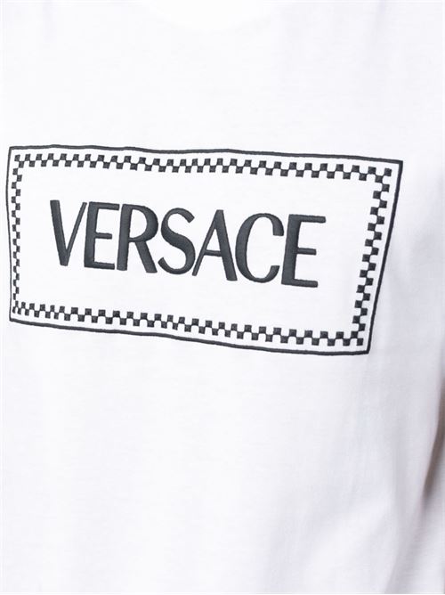 T-shirt con logo ricamato anni '90 VERSACE | 10116941A085841W000