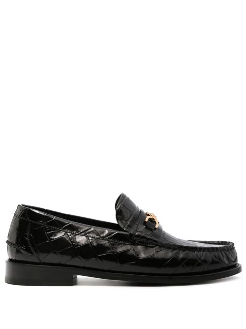 Medusa crocodile effect moccasins VERSACE | 10135921A098811B00V