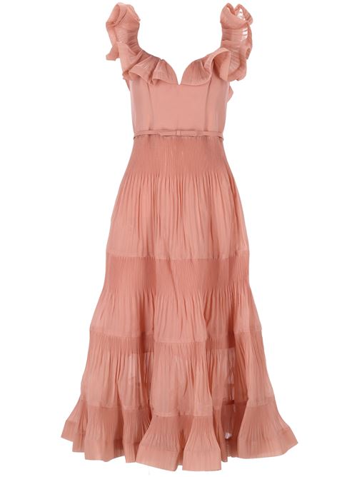 Pleated Fill Midi Dress ZIMMERMANN | 2477DR25RLIPSTICK