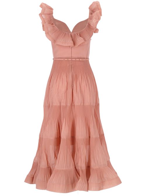 Pleated Fill Midi Dress ZIMMERMANN | 2477DR25RLIPSTICK